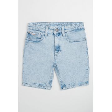 Blugi scurti cu talie medie - Albastru glaciar
