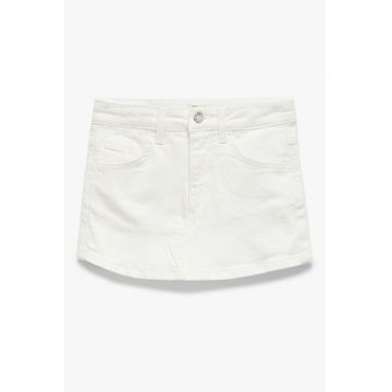Fusta-pantalon uni din denim