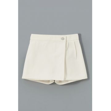 Fusta-pantalon uni din denim