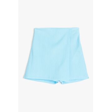 Fusta-pantalon uni striata