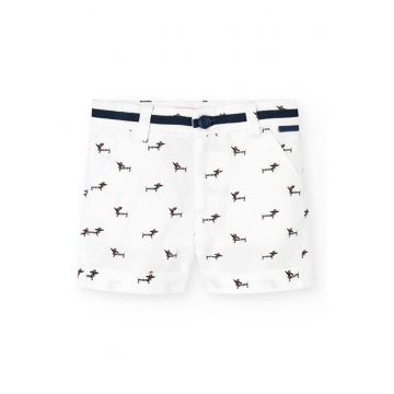 Pantaloi scurti cu imprimeu si buzunare