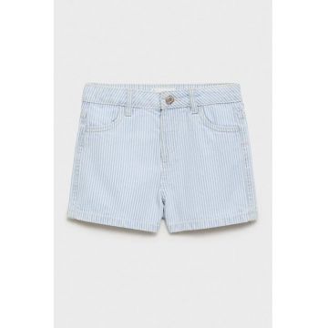 Pantaloni cu talie inalta si model in dungi