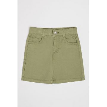Pantaloni scurti cargo cu talie inalta