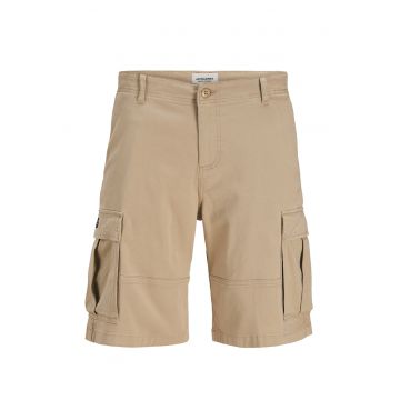 Pantaloni scurti cargo cu talie medie