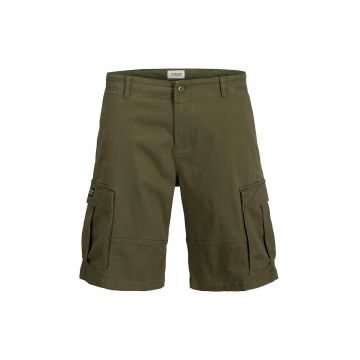 Pantaloni scurti cargo cu talie medie