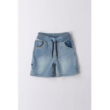 Pantaloni scurti cu aspect de denim