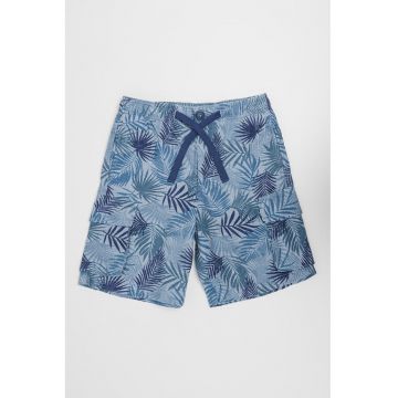 Pantaloni scurti cu imprimeu floral si buzunare laterale
