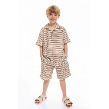 Pantaloni scurti cu imprimeu si snur