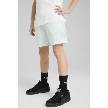 Pantaloni scurti cu logo si talie elastica