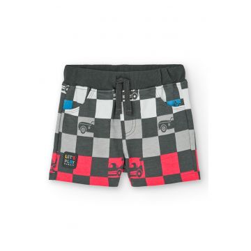 Pantaloni scurti cu model si snururi