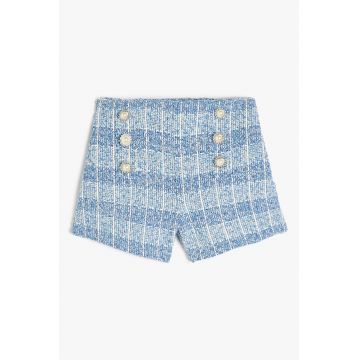 Pantaloni scurti cu nasturi decorativi