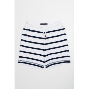 Pantaloni scurti de bumbac cu dungi