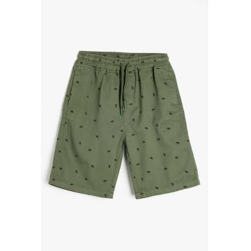 Pantaloni scurti de bumbac cu snur