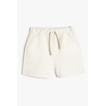 Pantaloni scurti de bumbac cu snur