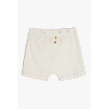 Pantaloni scurti de bumbac texturati