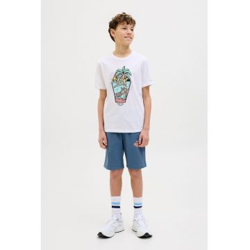 Pantaloni scurti din amestec de bumbac cu buzunare laterale