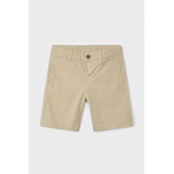 Pantaloni scurti din amestec de bumbac cu buzunare laterale - Bej -