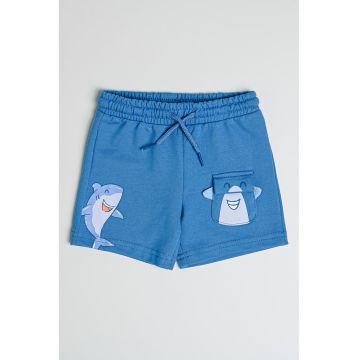 Pantaloni scurti din amestec de bumbac cu imprimeu