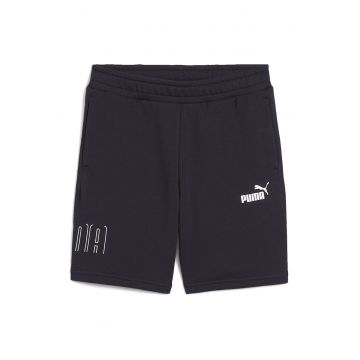 Pantaloni scurti din amestec de bumbac cu logo