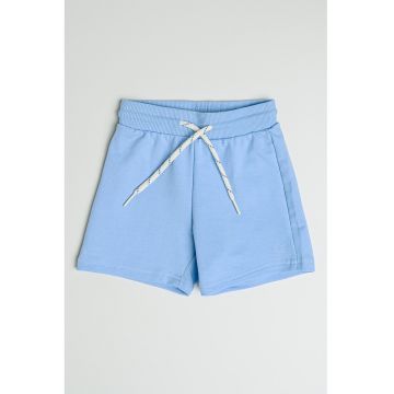 Pantaloni scurti din amestec de bumbac cu snur in talie