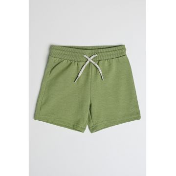 Pantaloni scurti din amestec de bumbac cu snur in talie