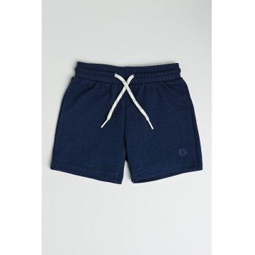 Pantaloni scurti din amestec de bumbac cu snur in talie