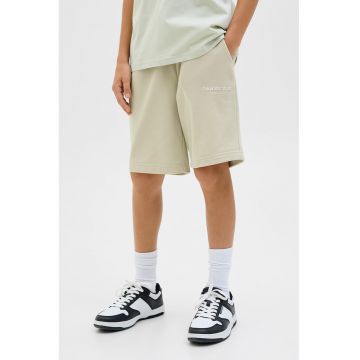 Pantaloni scurti din amestec de bumbac cu snur in talie