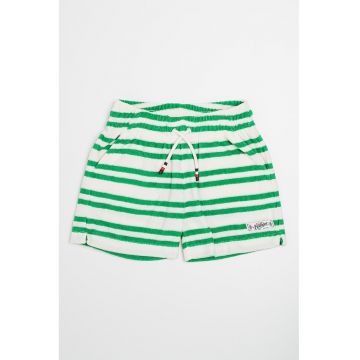 Pantaloni scurti din amestec de bumbac organic cu dungi