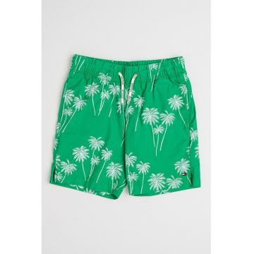 Pantaloni scurti din amestec de bumbac organic cu model tropical