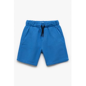 Pantaloni scurti din amestec de in cu talie ajustabila