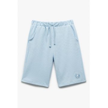 Pantaloni scurti din bumbac cu aspect texturat