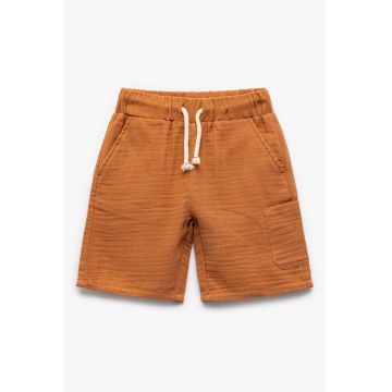 Pantaloni scurti din bumbac cu snur in talie