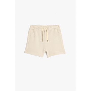 Pantaloni scurti din bumbac cu snururi de ajustare