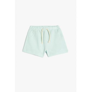 Pantaloni scurti din bumbac cu snururi de ajustare