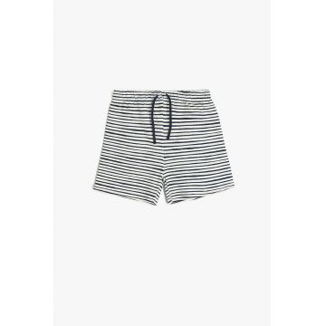 Pantaloni scurti din bumbac cu snururi de ajustare