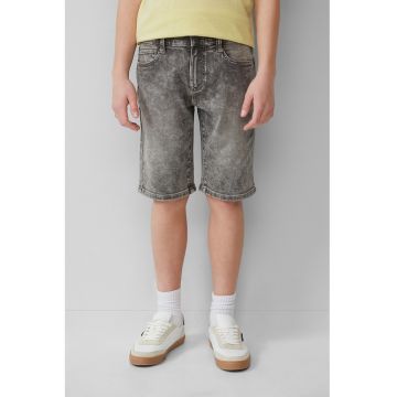 Pantaloni scurti din denim cu aspect decolorat