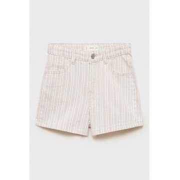 Pantaloni scurti din denim cu model in dungi