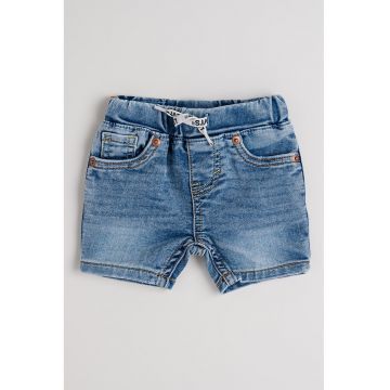 Pantaloni scurti din denim cu snur in talie