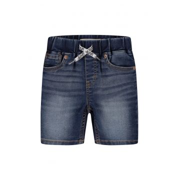 Pantaloni scurti din denim cu snur in talie