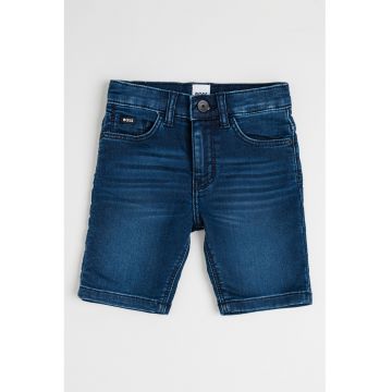 Pantaloni scurti din denim si amestec de lyocell