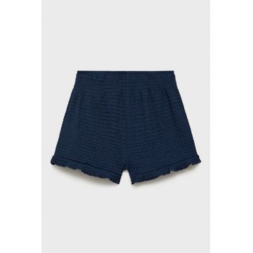 Pantaloni scurti texturati cu talie inalta