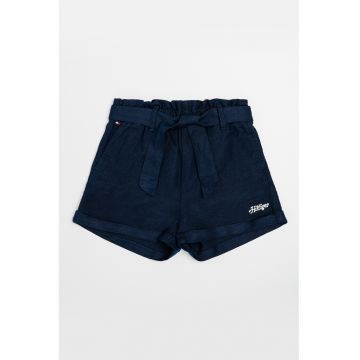 Pantaloni scurti uni cu cordon