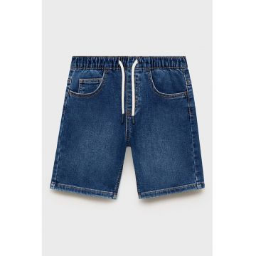 Bermude din denim cu snur de ajustare in talie