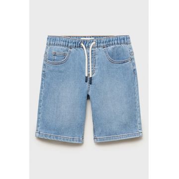 Bermude din denim cu snur de ajustare in talie