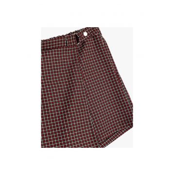 Fusta-pantalon mini in carouri