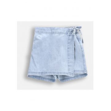Fusta-pantalon scurta din denim