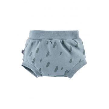 Pantaloni scurti bufanti  Bloomers - Botanic - Verde Pacific cu buline - pentru baietei