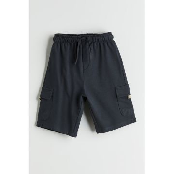Pantaloni scurti cargo cu snururi