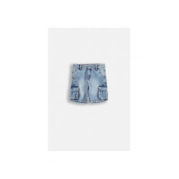 Pantaloni scurti copii -  albastru - bumbac