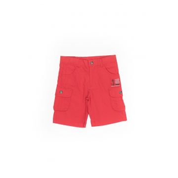 Pantaloni scurti cu buzunare - baieti - 31342-2 - Rosu -